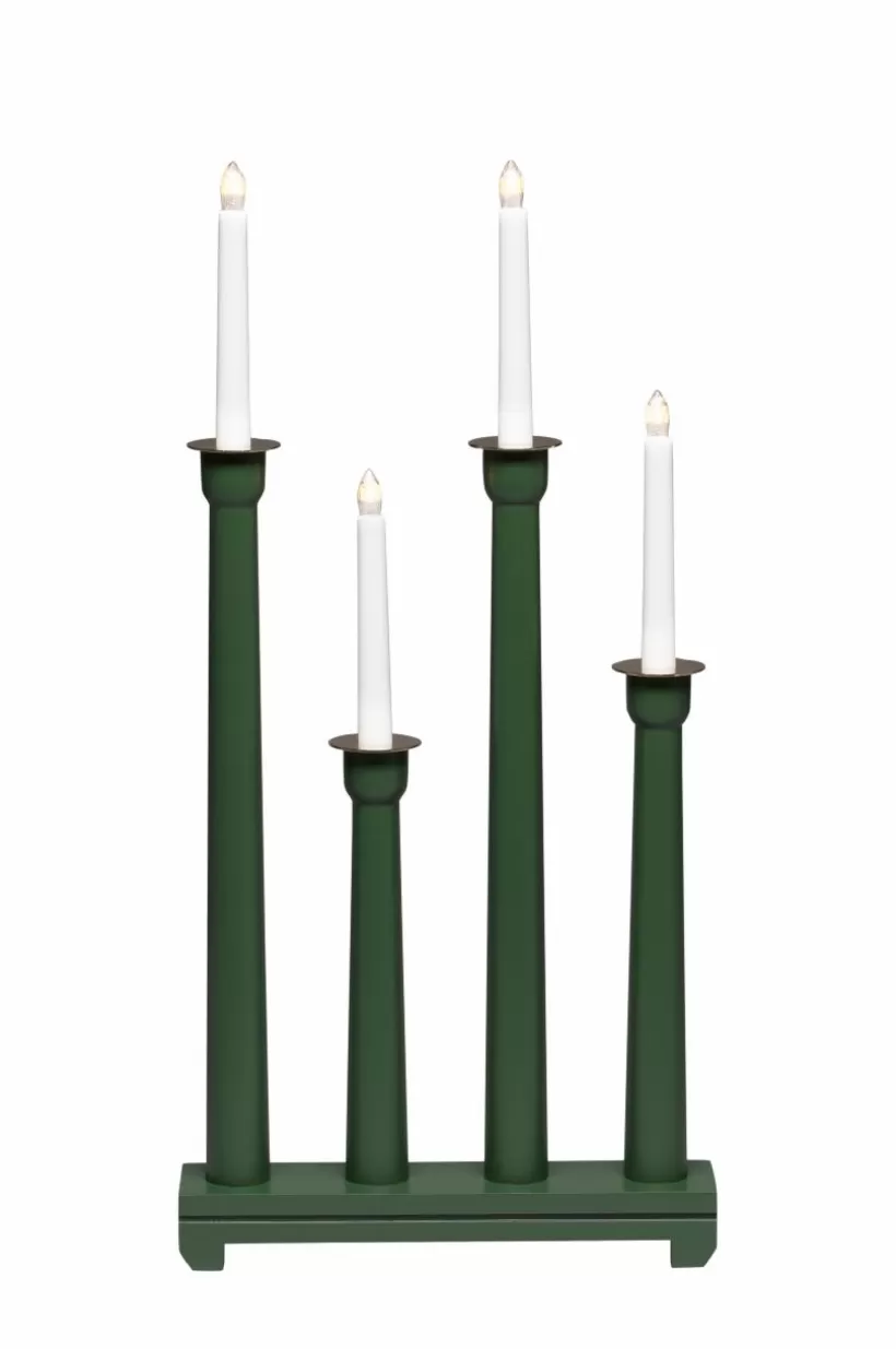 Jotex Julbelysning*Elljusstake 4 Ljus Trä 59cm
