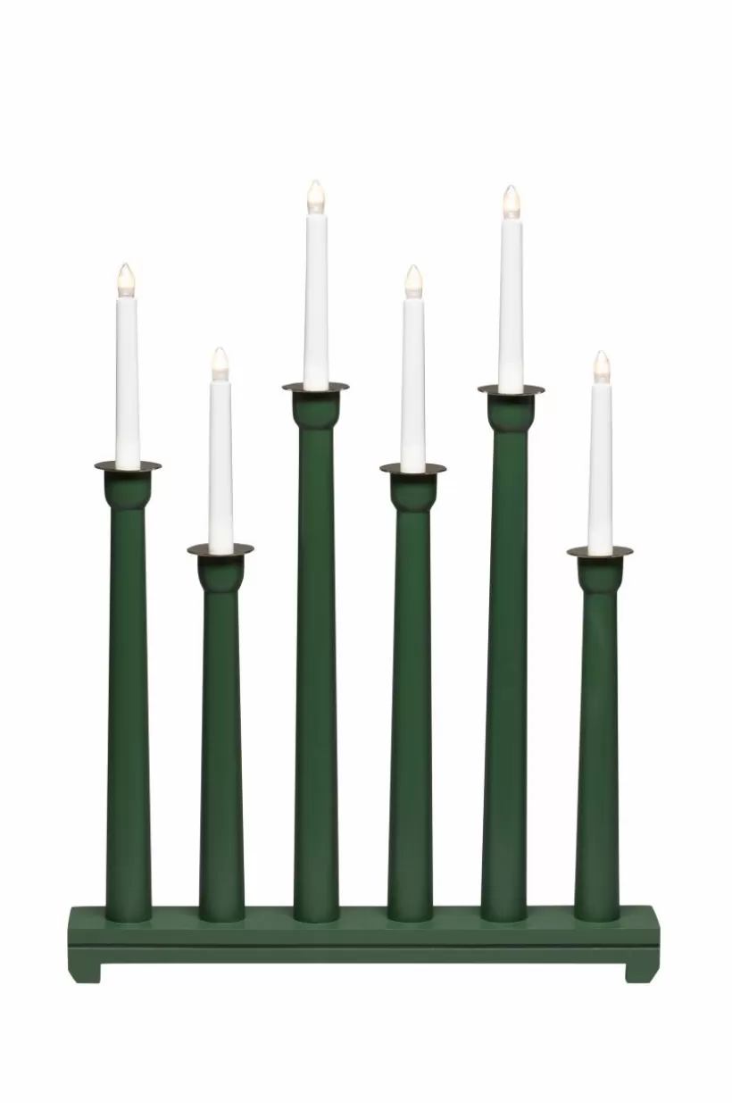 Jotex Julbelysning*Elljusstake 6 Ljus Trä 59cm