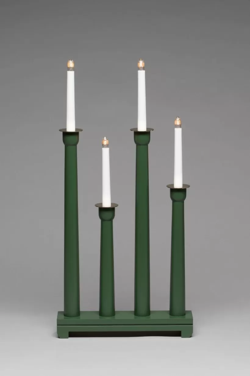 Jotex Julbelysning*Elljusstake 4 Ljus Trä 59cm