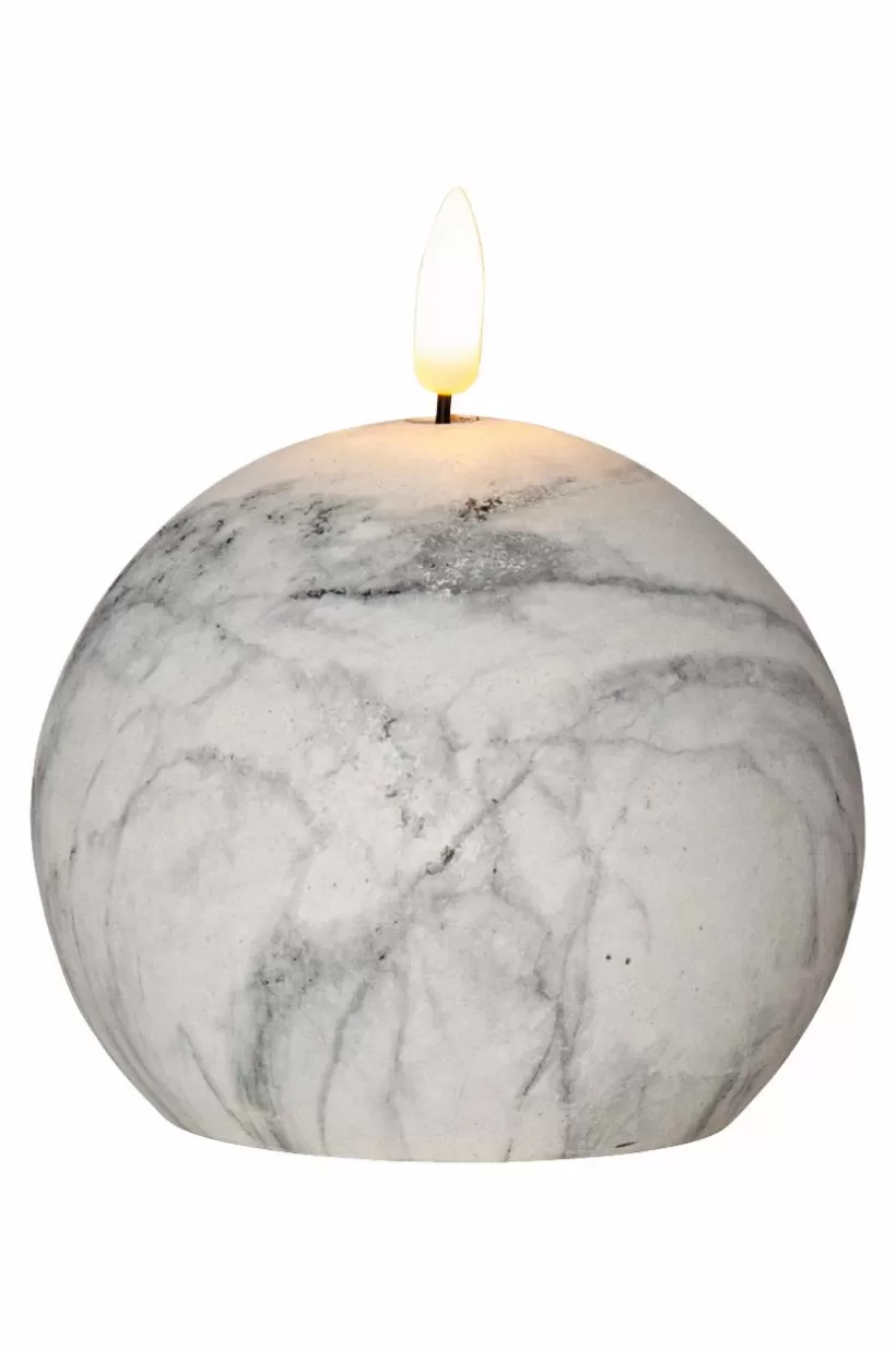 Jotex Ljus*FLAMME MARBLE Blockljus LED 12 Cm