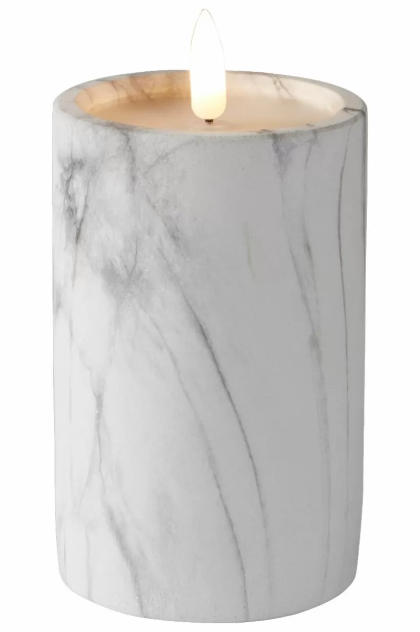 Jotex Ljus*FLAMME MARBLE Blockljus LED 15 Cm