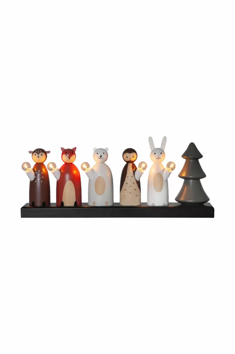 Jotex Julbelysning*Ljusstake Forest Friends 19cm