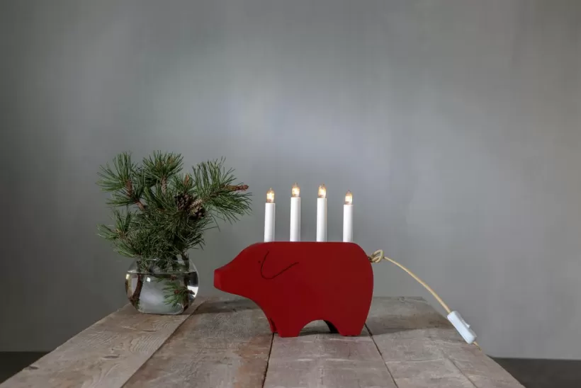 Jotex Julbelysning*Ljusstake Gry Höjd 28 Cm