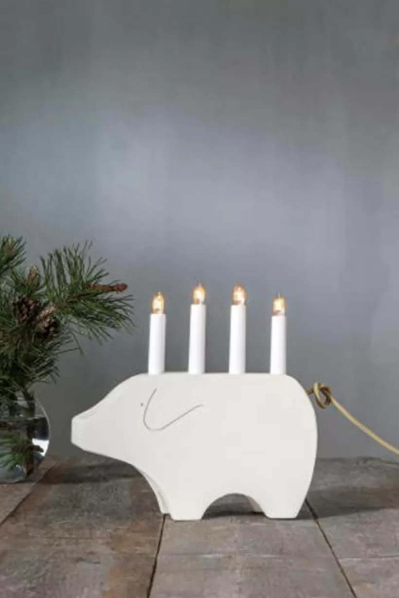 Jotex Julbelysning*Ljusstake Gry Höjd 28 Cm