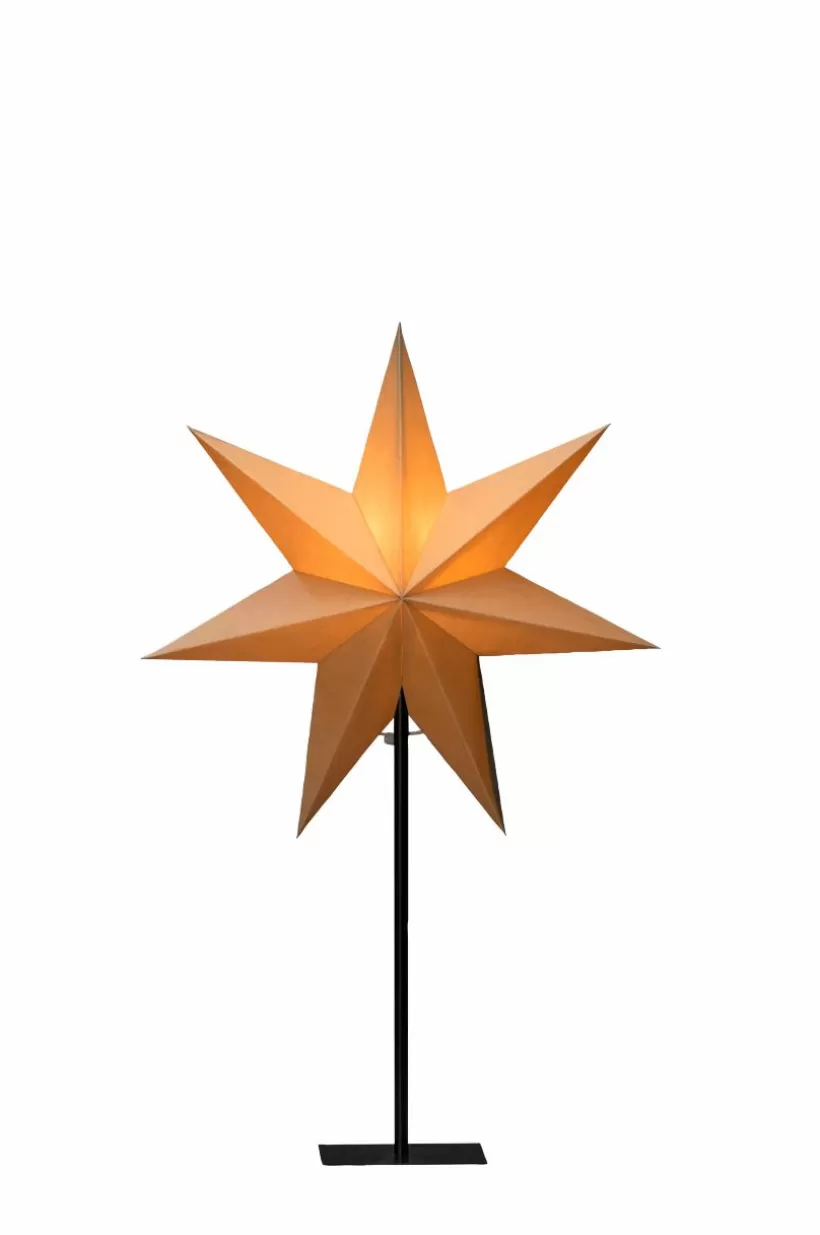 Jotex Julbelysning*Pappersstjärna Metallfot Höjd 65 Cm