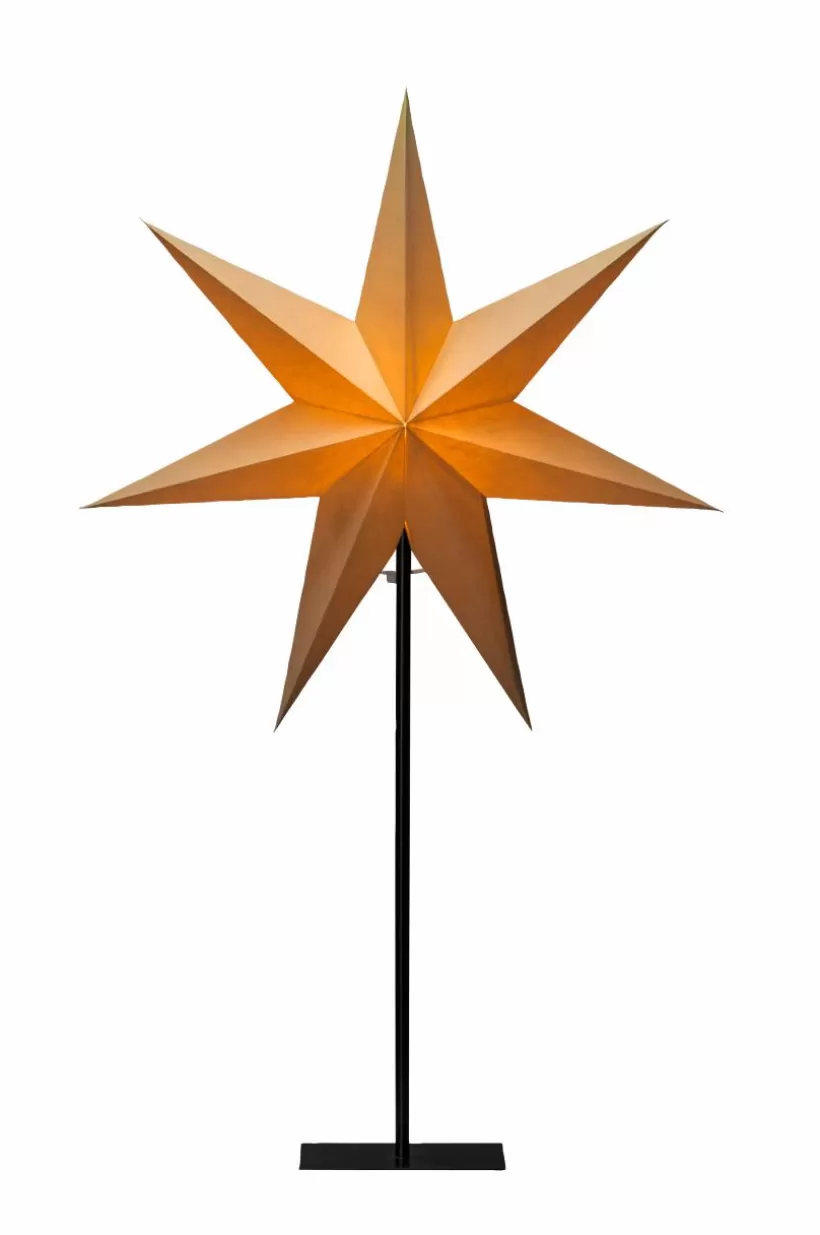 Jotex Julbelysning*Pappersstjärna Metallfot Höjd 80 Cm