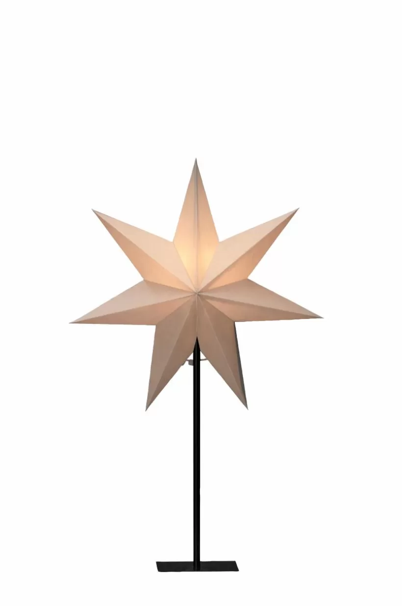 Jotex Julbelysning*Pappersstjärna Metallfot Höjd 65 Cm
