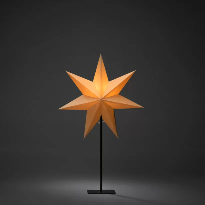 Jotex Julbelysning*Pappersstjärna Metallfot Höjd 65 Cm