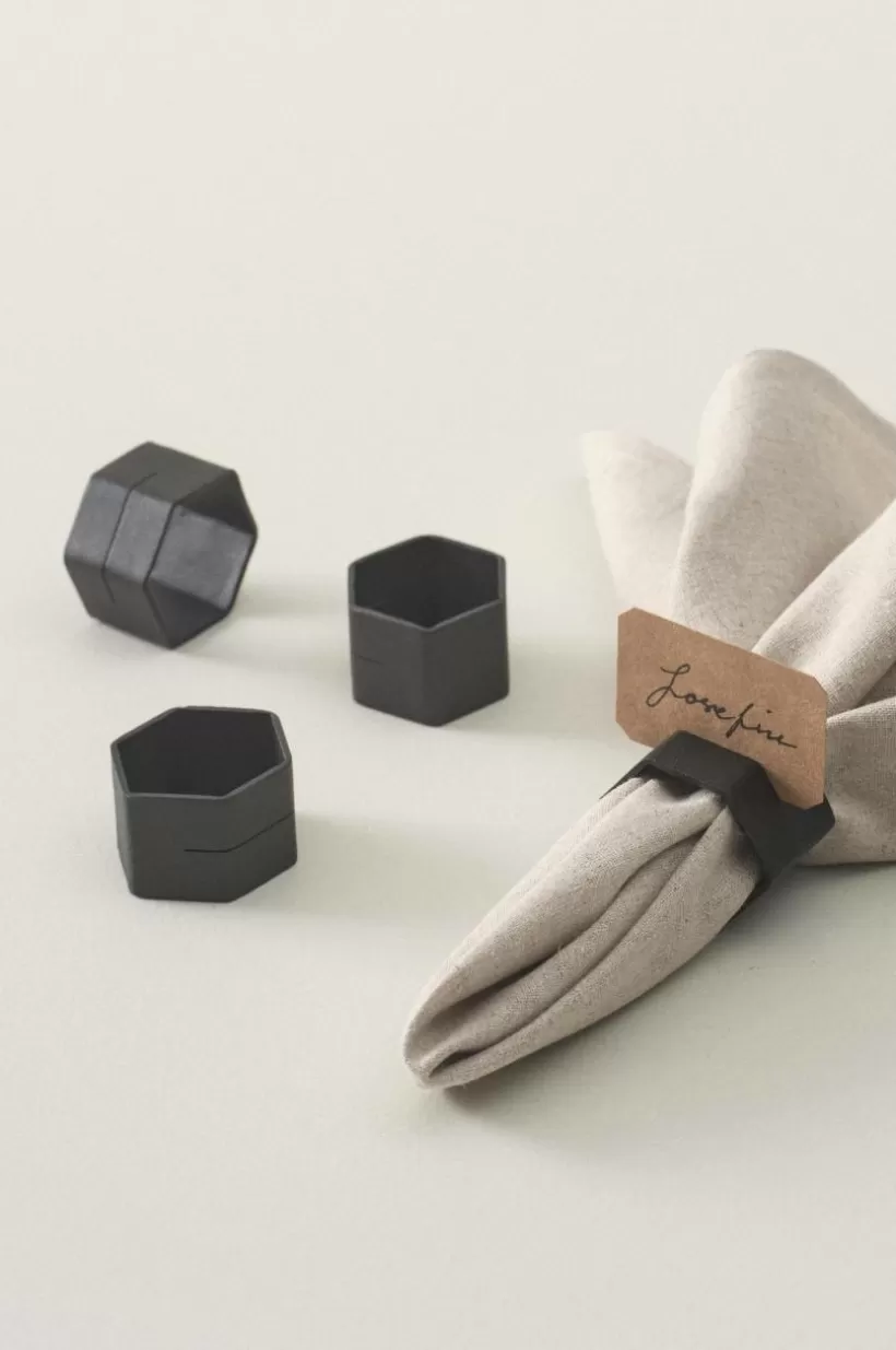 Jotex Kökstillbehör*TERRA Servettring Med Placeringskortshållare 4-pack
