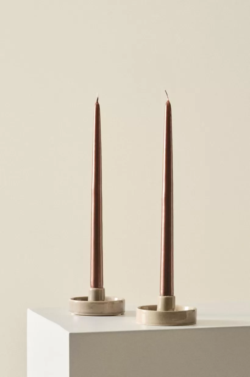 Jotex Ljus | Juldekoration*VICKAN METALLIC Antikljus 2-pack - Höjd 35 Cm